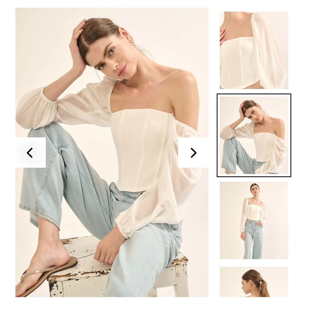 Promesa Timeless Love Long-Sleeve Cropped Corset Top